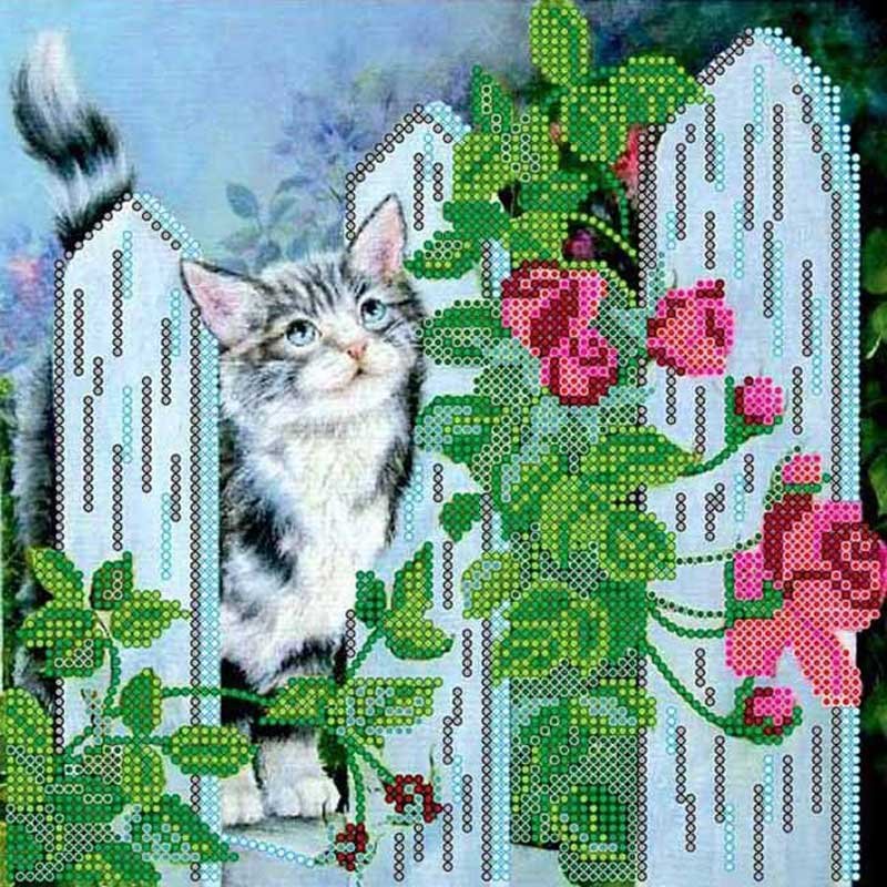 Pattern for beading Abris Art AC-488 March cat