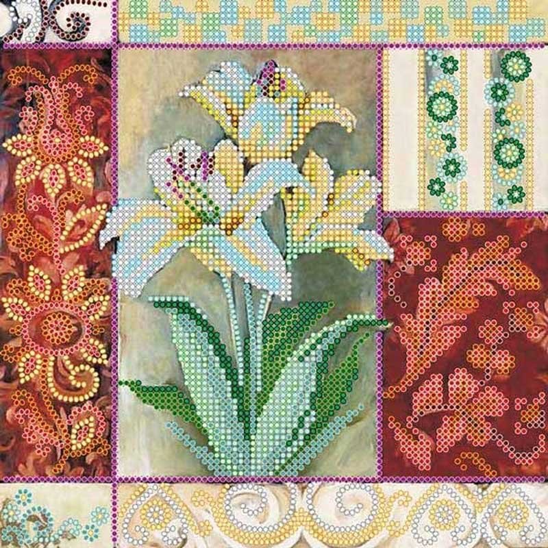 Схема для вышивка бисером  Абрис Арт АС-507 Королевские цветы