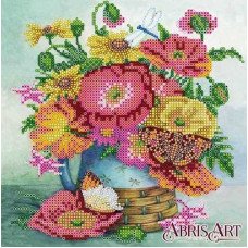 Pattern for beading Abris Art AC-531 Red poppies