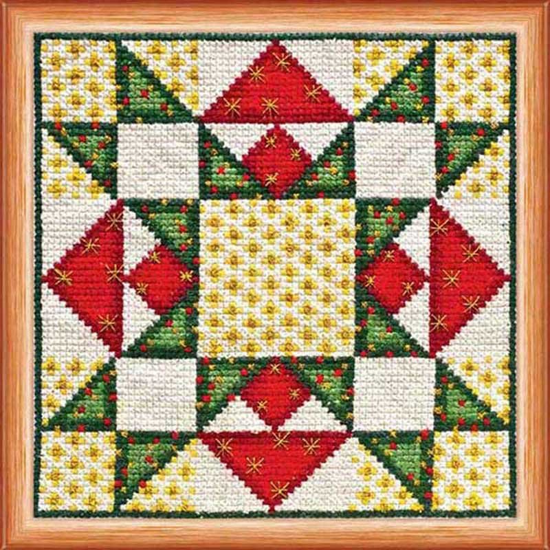 Набор для вышивки крестом Абрис Арт АН-017 Квилт Рождество