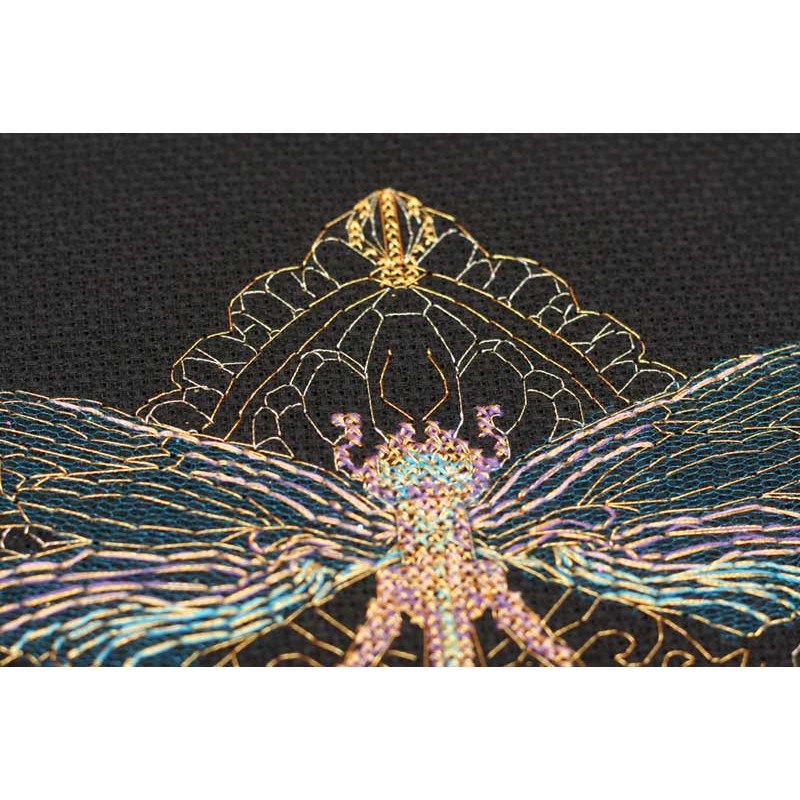 Cross stitch kit Abris Art AH-069 Golden dragonfly