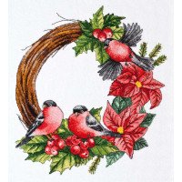 Набір для вишивки хрестиком Абріс Арт АН-154 Різдвяний віночок