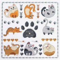 Cross stitch kit Abris Art AH-281 Meow-Meow