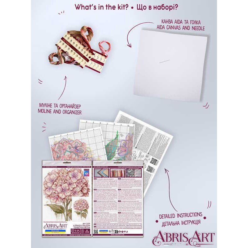 Набір для вишивки хрестиком Абріс Арт АН-309 Тендітна квітка