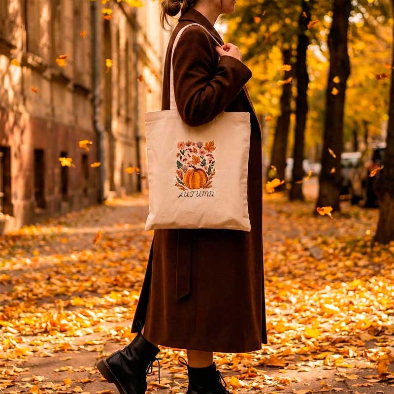 Набір для вишивки хрестиком шопера Абріс Арт АНВ-006 Осінь вже тут