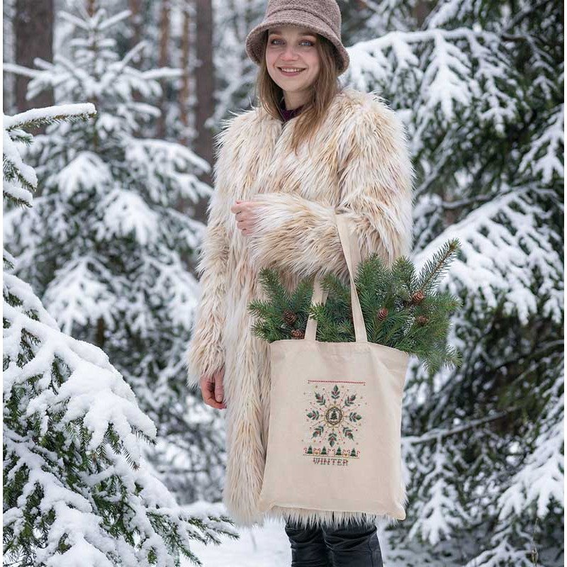 Набір для вишивки хрестиком шопера Абріс Арт АНВ-007 Зима кличе