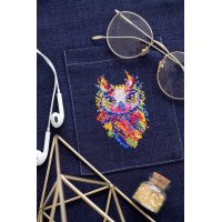 Cross stitch kit for clothes Abris Art AHO-010 Baby Owl