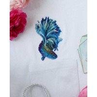 Cross stitch kit for clothes Abris Art AHO-012 Blue gold-1