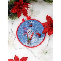 Cross stitch miniature set Abris Art AHM-026 Snowman cat