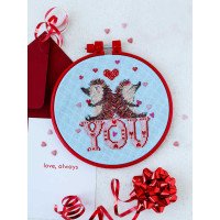 Cross stitch miniature set Abris Art AHM-036 Hedgehogs in love