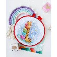 Cross stitch miniature set Abris Art AHM-044 Sleeping giraffe