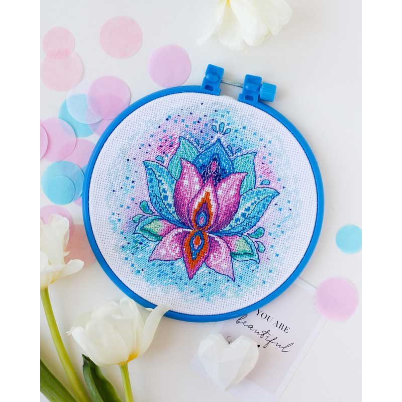 Cross stitch miniature set Abris Art AHM-046 Happiness flower