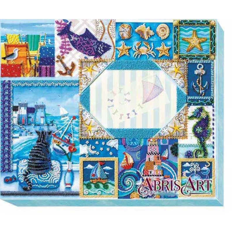 The kit a bead stiching photo frame Abris Art AP-002 Song of the sea