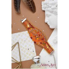 Набор для вышивки бисером украшение-браслет на натуральном художественном холсте Абрис Арт ADB-002 Осеннее золото