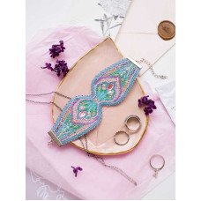 Набор для вышивки бисером украшение-браслет на натуральном художественном холсте Абрис Арт ADB-007 Утренняя свежесть