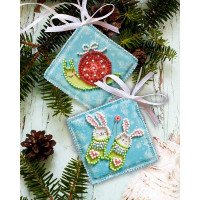Kit New Year decorattion for embroidery Abris Art ABT-021 The ear couple