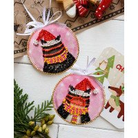 Kit New Year decorattion for embroidery Abris Art ABT-025 Moore is healthy