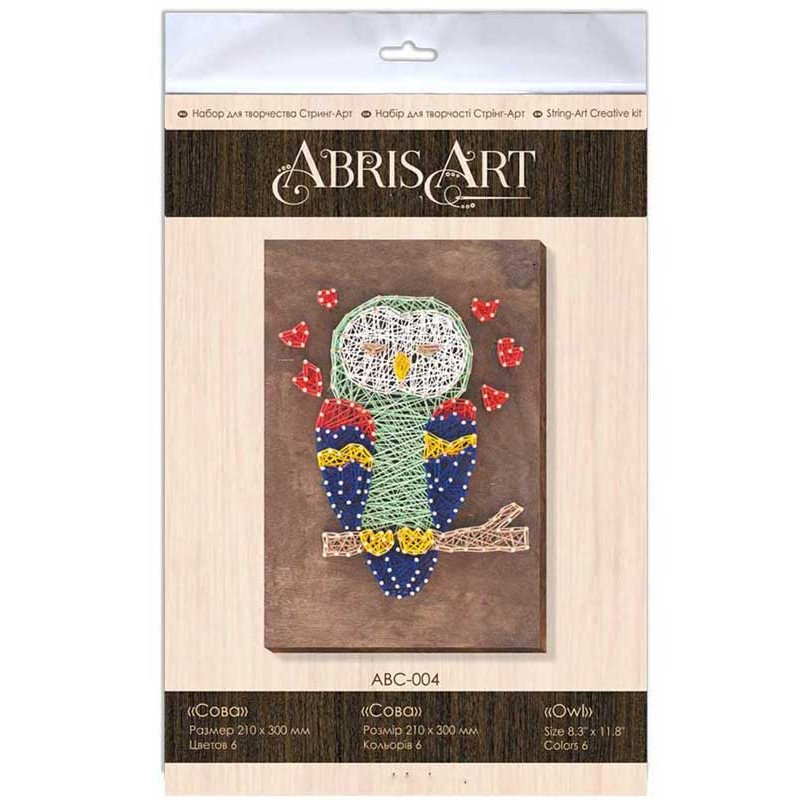Kits for creativity string art Abris Art ABC-004 Owl