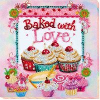 Mid-sized bead embroidery kit Abris Art AMB-003 Baking from the heart
