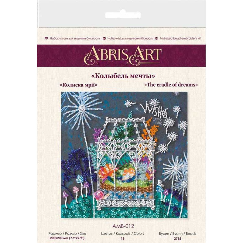 Mid-sized bead embroidery kit Abris Art AMB-012 Dream cradle