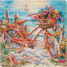 Mid-sized bead embroidery kit Abris Art AMB-014 At the edge of the azure