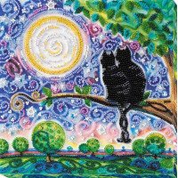 Mid-sized bead embroidery kit Abris Art AMB-015 Together forever