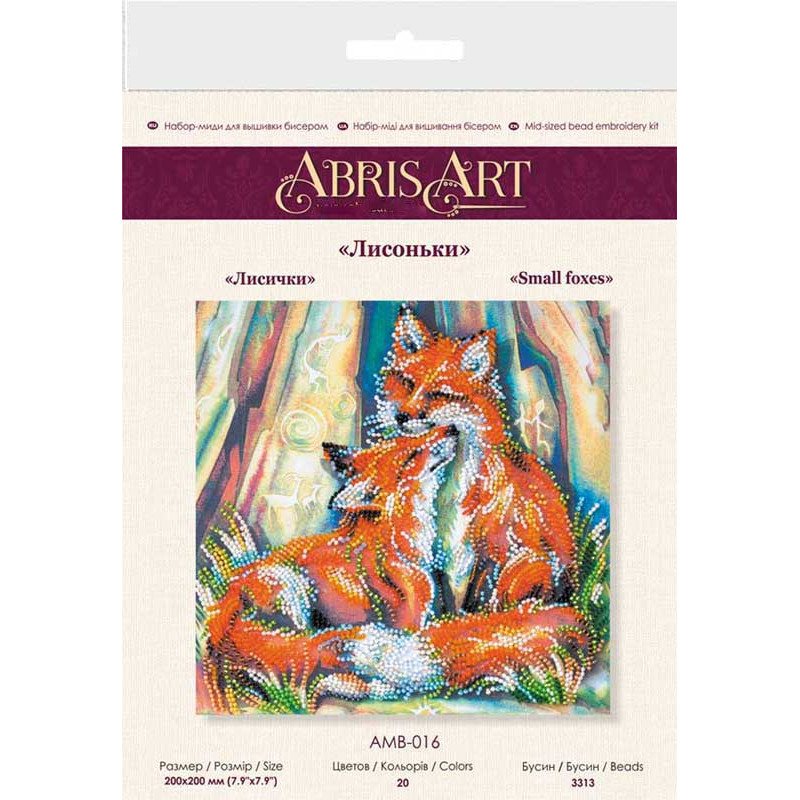 Mid-sized bead embroidery kit Abris Art AMB-016 Little ones