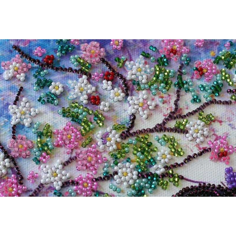 Mid-sized bead embroidery kit Abris Art AMB-022 Spring Guest