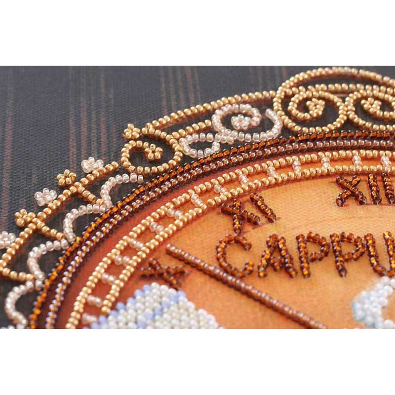 Mid-sized bead embroidery kit Abris Art AMB-039 Coffee and chocolate