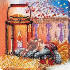Mid-sized bead embroidery kit Abris Art AMB-040 Have a light
