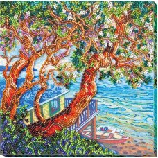 Mid-sized bead embroidery kit Abris Art AMB-041 Above the sea