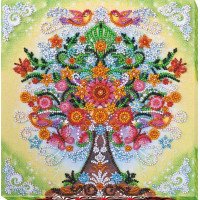 Mid-sized bead embroidery kit Abris Art AMB-042 Fairy tree