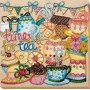 Mid-sized bead embroidery kit Abris Art AMB-055 Crazy Tea Party