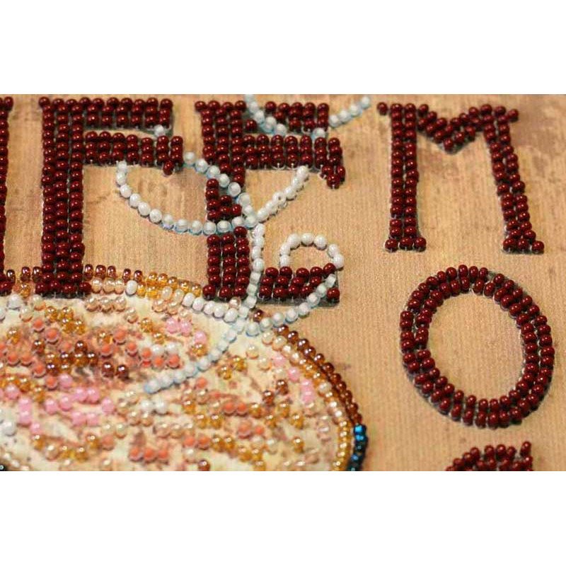 Mid-sized bead embroidery kit Abris Art AMB-057 Mocha