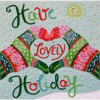 Mid-sized bead embroidery kit Abris Art AMB-070 Have a lovely holidays