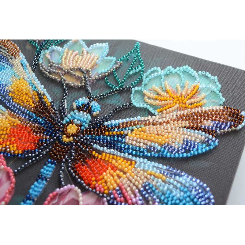 Mid-sized bead embroidery kit Abris Art AMB-106 Flickering wings