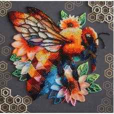 Mid-sized bead embroidery kit Abris Art AMB-112 Honey mosaic