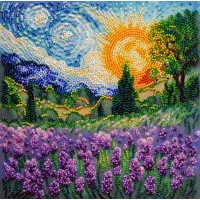 Mid-sized bead embroidery kit Abris Art AMB-115 Summer Memories