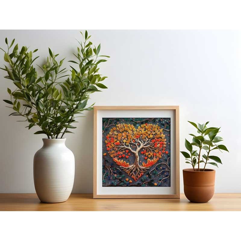Mid-sized bead embroidery kit Abris Art AMB-119 Warm feelings