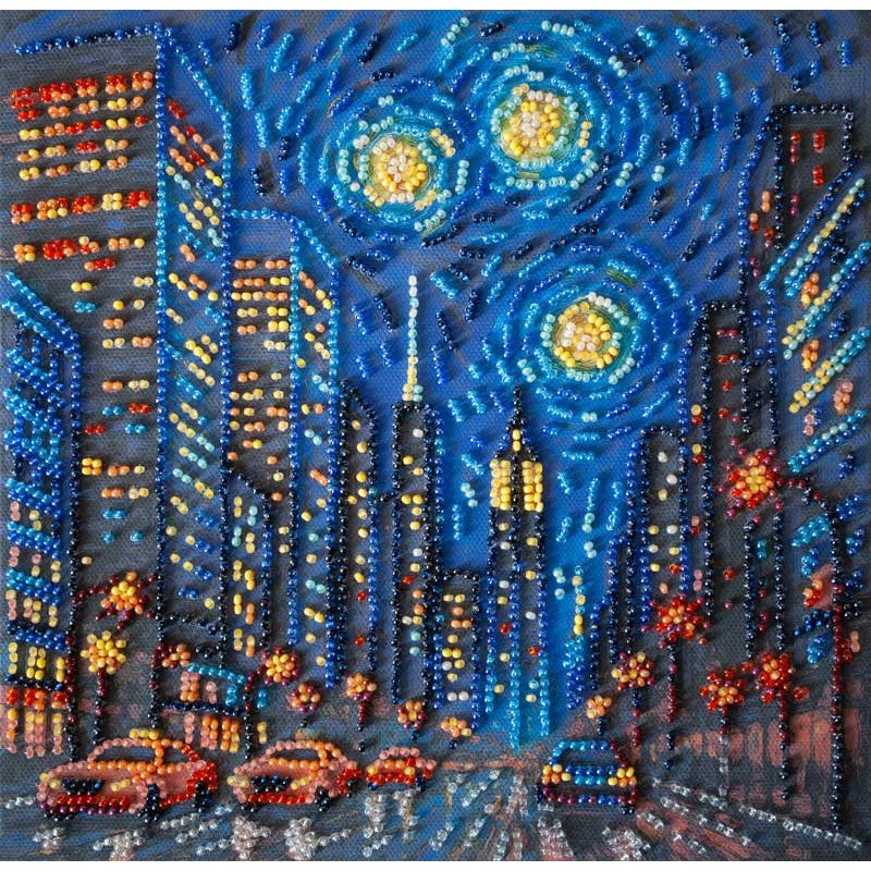 Mid-sized bead embroidery kit Abris Art AMB-121 Rhythm of life