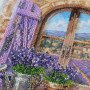 Mid-sized bead embroidery kit Abris Art AMB-149 Melody of Lavender Fields