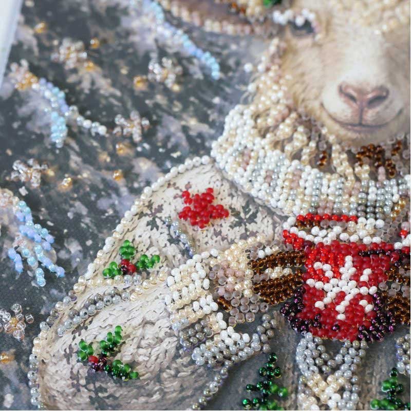 Mid-sized bead embroidery kit Abris Art AMB-152 The Taste of Winter
