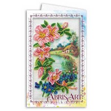 Microbead embroidery kit postcard-envelope Abris Art AOM-010 Provence