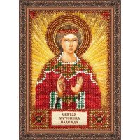 The kit for a bead stiching mini icons of saints Holy Hope Abris Art AAM-009