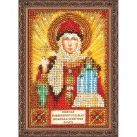 The kit for a bead stiching mini icons of saints Holy Olga Abris Art AAM-011