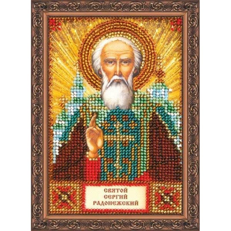 Набір для вишивання бісером іменної міні-ікони Святий Сергій Абріс Арт ААМ-012