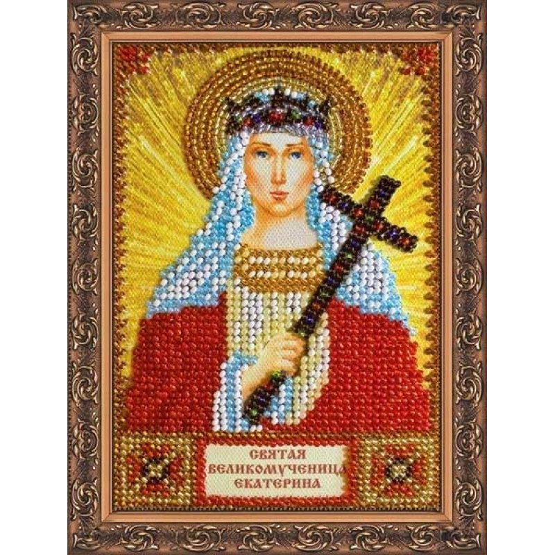 Набір для вишивання бісером іменної міні-ікони Свята Катерина Абріс Арт ААМ-023