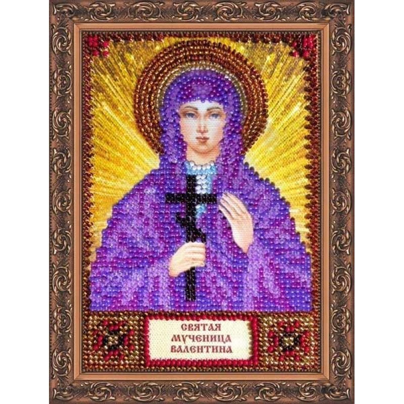 The kit for a bead stiching mini icons of saints St. Valentine Abris Art AAM-024