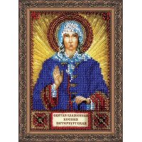 The kit for a bead stiching mini icons of saints Saint Xenia Abris Art AAM-028