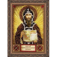 The kit for a bead stiching mini icons of saints St. Cyril Abris Art AAM-033